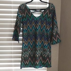 Chevron print dress